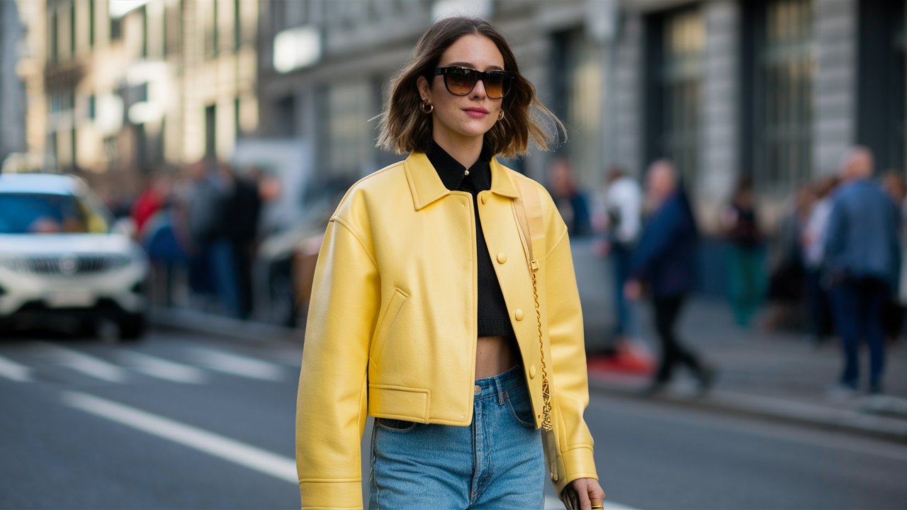jacket in yellow
